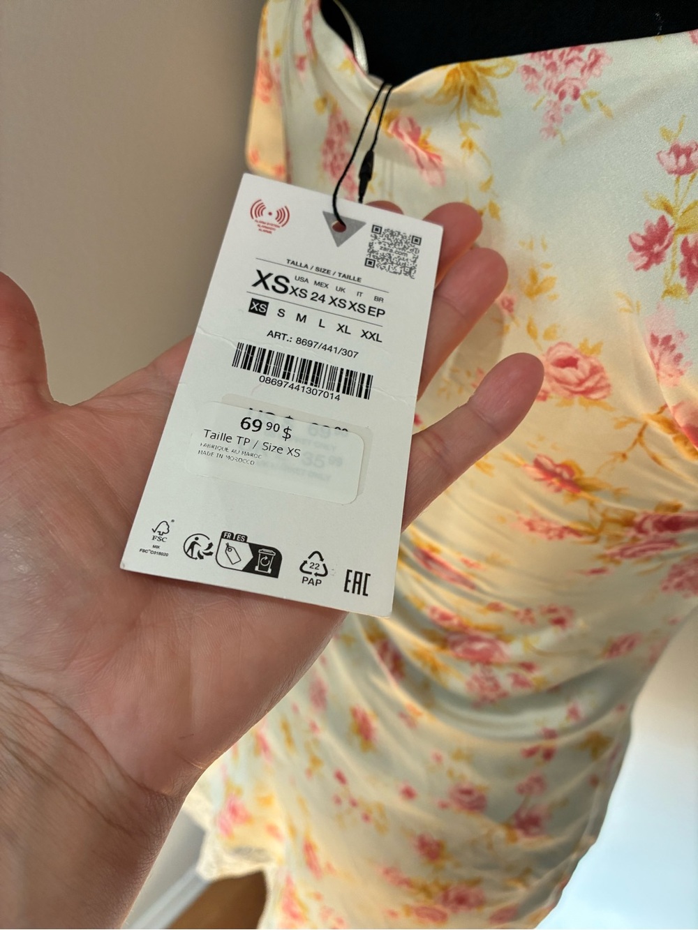 NWT Zara Mini Yellow Satin Dress - Picture 14 of 14
